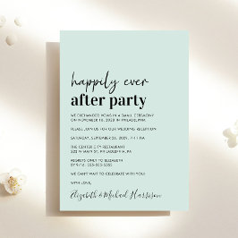 Faire-part Réception de mariage minimal moderne Mint Invitati