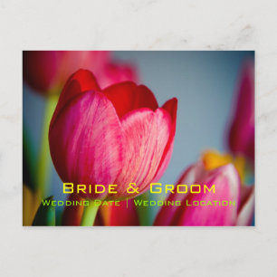 Faire-part Red Tulips ・ Enregistrer la carte postale Date