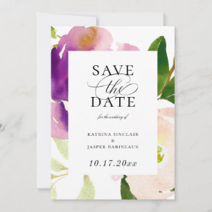 Faire-part Regal Floral Blooms Enregistrer la date