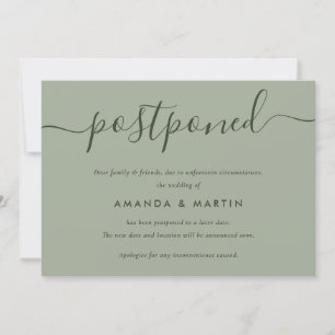 Faire-part Remise du Mariage vert Sage