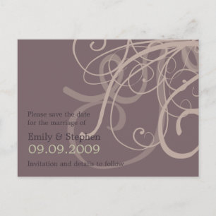Faire-part Remous de prune • Sauvez la carte postale de date
