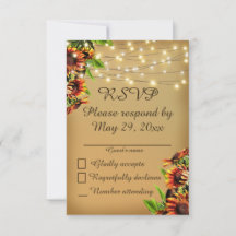 Répondre SVP Mariage Tournesol