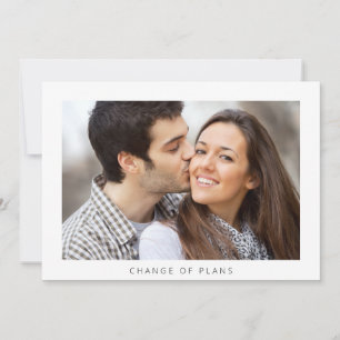 Faire-part Report Mariage photo Changement simple de plan