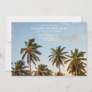 Faire-part République Dominicaine Palm Tree Beach Save the Da