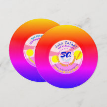 Retro Vinyl Record 45 tr/min Rainbow 50th Birthday