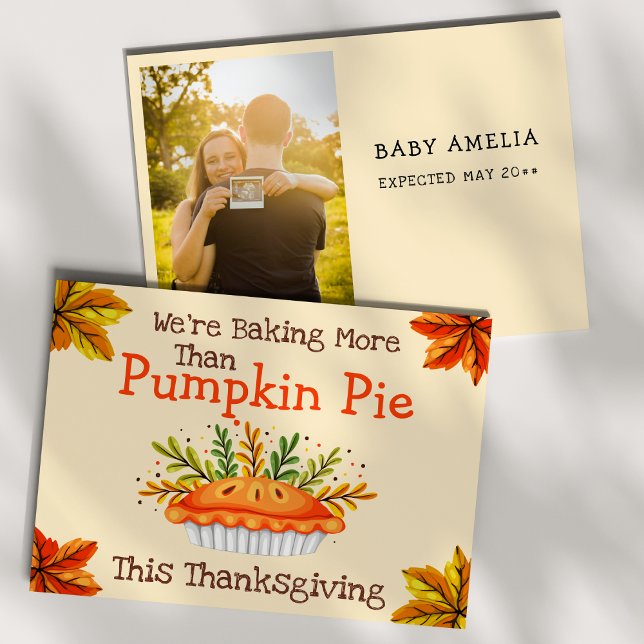 Faire-part Révélation de bébé | Thanksgiving Pregancy Faire-p (Créateur téléchargé)
