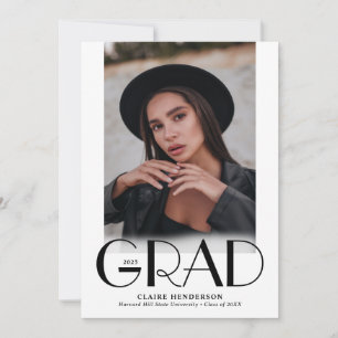 Faire-part Revêtement classique moderne Collage photo Graduat