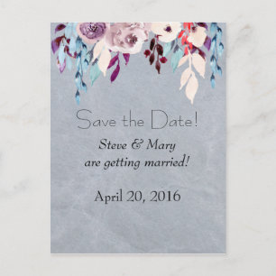Faire-part Rideau floral Enregistrer la carte postale Date