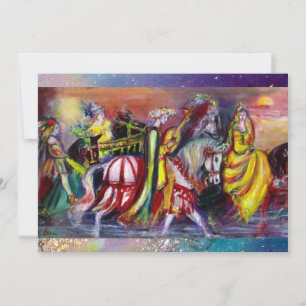 Faire-part RIDERS DANS LA NUIT, étincelles bleues