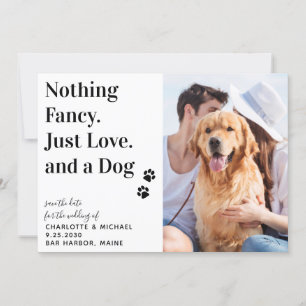Faire-part Rien De Fancy Just Love Chien Mariage Enregistrer 