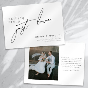 Faire-part Rien De Fancy Just Love Script Mariage photo