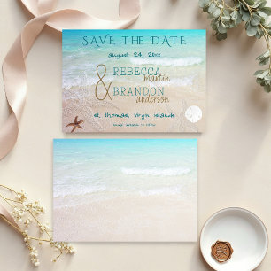 Faire-part Rivage Épargnez la Date Dollar de Sable
