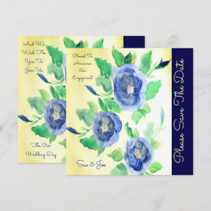 Faire-part Rose bleu Artsy