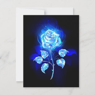 Faire-part Rose bleu brûlant