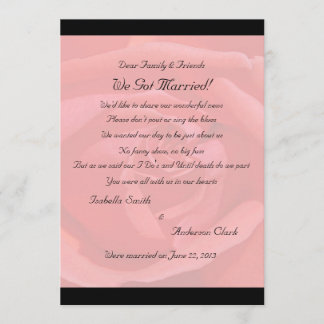 Faire-part Rose corail Elopement 2