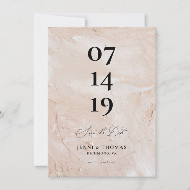 Faire-part Rose Enregistrer la date (Devant)