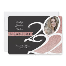 Rose Gold Parties scintillant Classe de 2022 Photo
