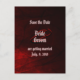Faire-part Rose gothique Enregistrer la date Carte postale