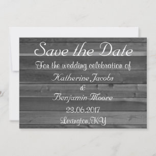 Faire-part Rustic Country Bois Enregistrer La Date