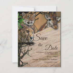 Faire-part Safari Outdoor Enregistrer la date