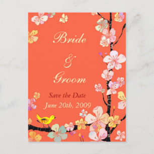 Faire-part Sakura Enregistrer la date Carte postale Mariage