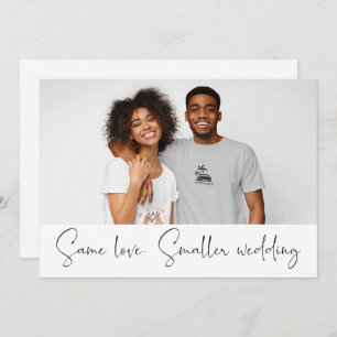 Faire-part Same Love Small Mariage Downsize Photo Script