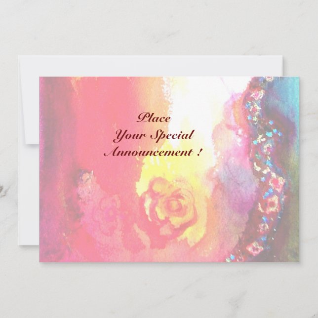 Faire-part SAPHO, vert rouge vif (Devant)