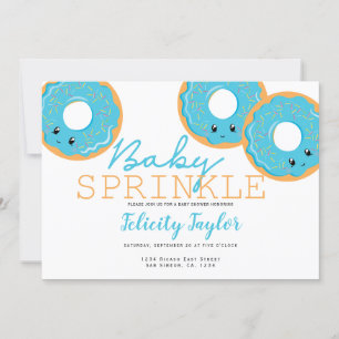 Faire-part Saupoudrer le Baby shower bleu