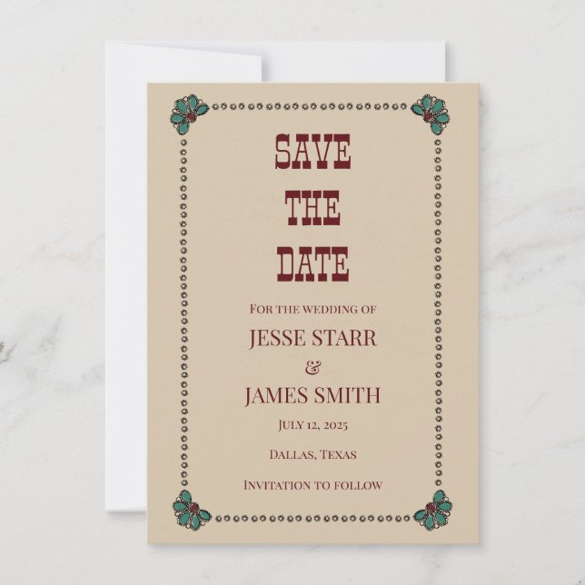 Faire-part Save The Date Flat Announcement Card (Devant)