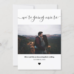 Faire-part Scénario de photo de mariage minimaliste micro dow