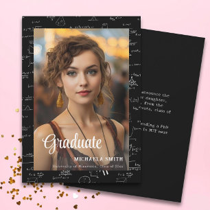 Faire-part Script de mathématiques modernes Photo College Gra