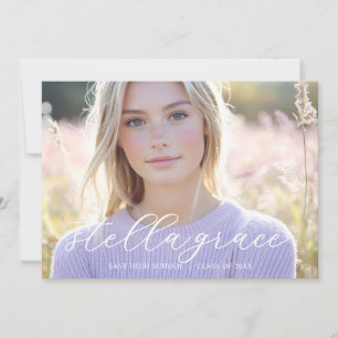 Faire-part Script Minimaliste Moderne pour Photo de Remise de
