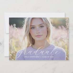 Faire-part Script minimaliste moderne pour photo de remise de