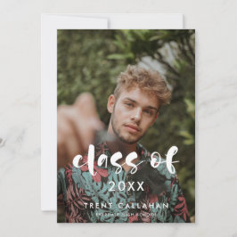 Faire-part Script moderne Classe de 2025 Diplôme photo