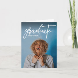 Faire-part Script tendance 2 Photo Graduation