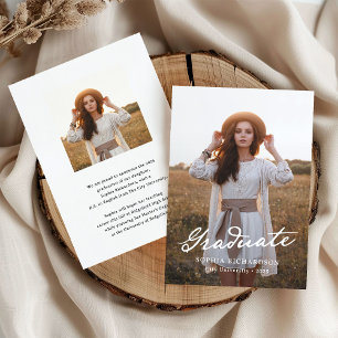 Faire-part Script Whimsical   Diplôme Chic Two Photo