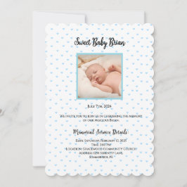 Faire-part Service funéraire personnalisé pour bébé garçon In