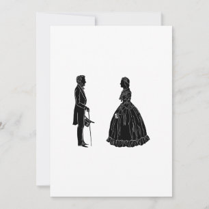 Faire-part silhouette d'abraham lincoln mary todd lincoln