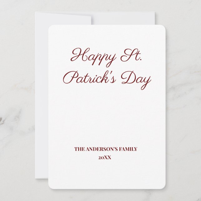 Faire-part Simple ajout minimal du nom de texte du logo (Devant)