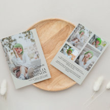 Simple Arc clair Beige Photo Collage Graduation