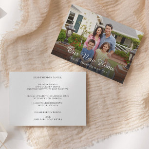 Faire-part simple de déplacement de photo familial