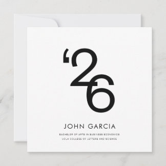 Faire-part simple d'obtention du diplôme