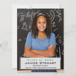 Faire-part simple d'obtention d'un diplôme photo