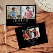 Faire-part simple d'obtention d'un diplôme photo