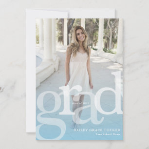 Faire-part Simple GRAD Bleu clair Superposition N'IMPORTE QUE