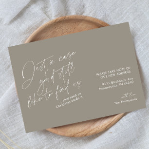 Faire-part Simple moderne et amusant Taupe Moving