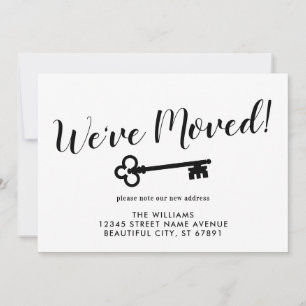 Faire-part Simple Nous avons déplacé la clé Nouvelle adresse 