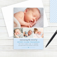 Simplement Douce Photo Collage Bébé Garçon Bleu Pâ
