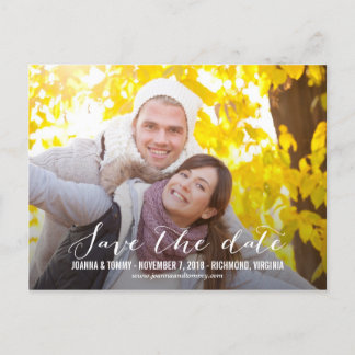 Faire-part SLEEK Enregistrer La Date Carte Postale