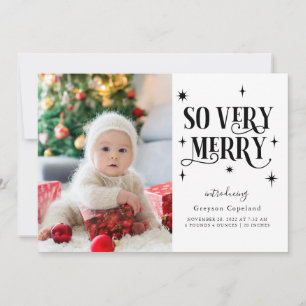 Faire-part So Very Merry Holiday Baby Photo 